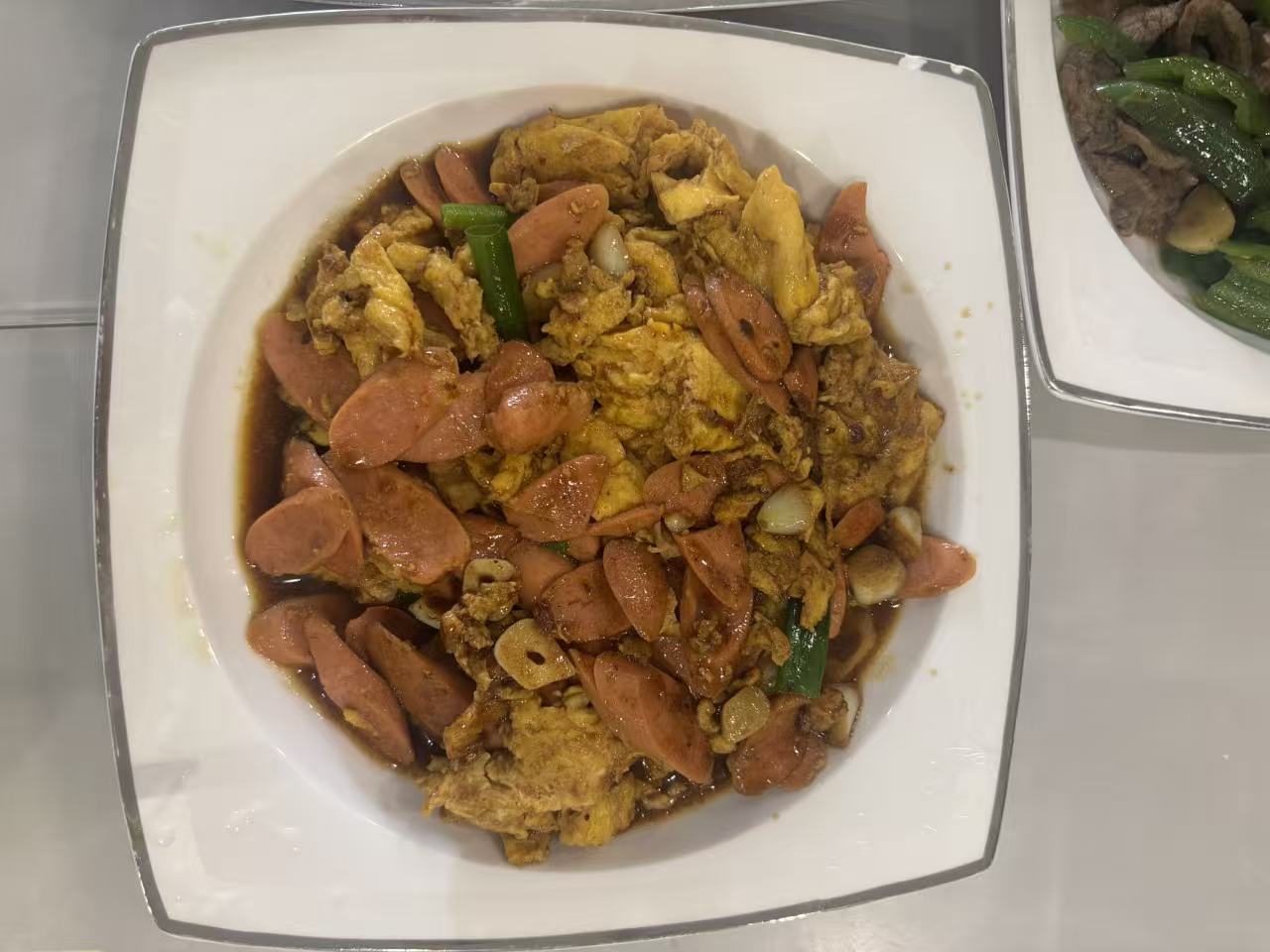 青椒鸡蛋炒火腿肠